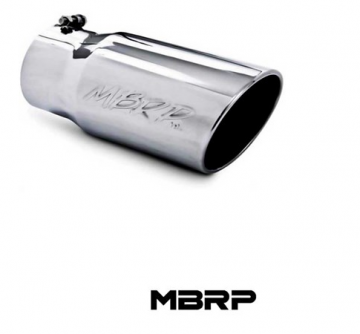 MBRP Tip, 5" O.D. Angled Rolled End 4" inlet 12" length, T304 - T5051