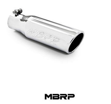 MBRP Tip, 3" O.D. Angled Rolled End 2" inlet 10" length, T304 - T5113