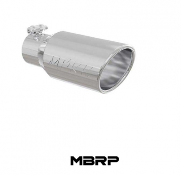 MBRP Tip, 4" O.D. Angled Rolled End 2 3/4" inlet 10" length, T304 - T5157