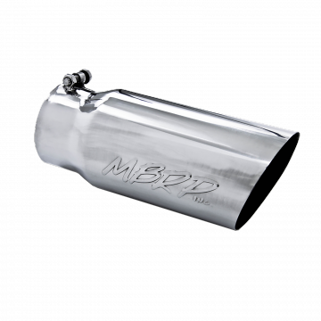 MBRP Tip, 5" O.D. Angled Single Walled 4" inlet 12" length, T304