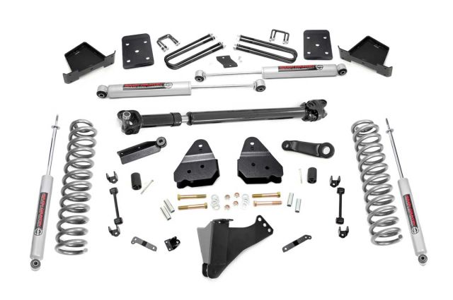 Rough Country 4.5 Inch Suspension Lift Kit w/Front Drive Shaft 17-19 F-250 4WD Diesel