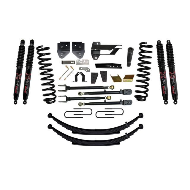 SkyJacker Suspension Lift Kit w/Shock 8.5 Inch Lift Incl. Front Coil Springs Rear Leaf Springs Adjus